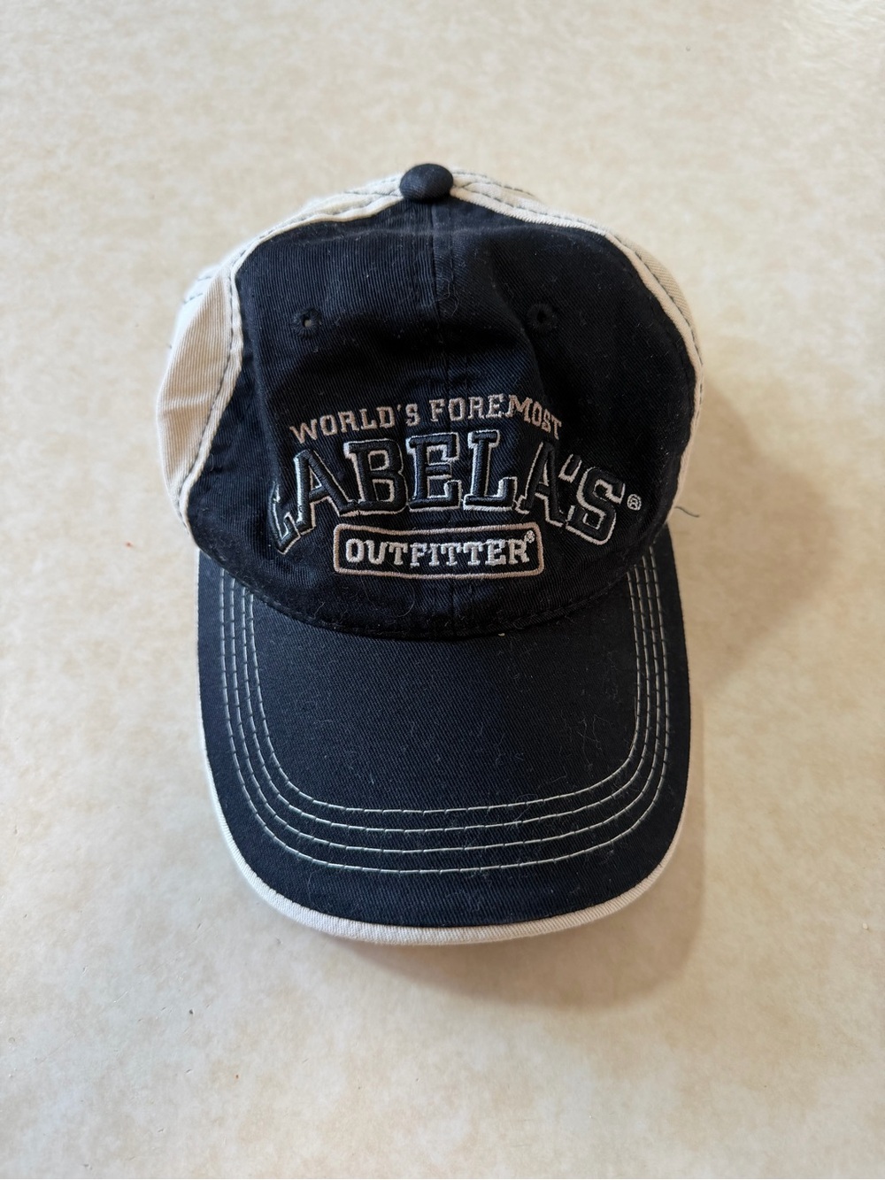 Cabela's Black and Cream Logo Trucker Hat